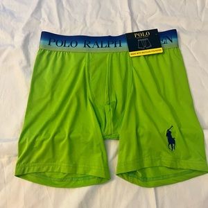 ❗️SOLD❗️Polo Ralph Lauren Mens Neon Green Performance Polyester Boxer Brief Size
